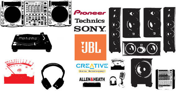 Techno Party Vector Set