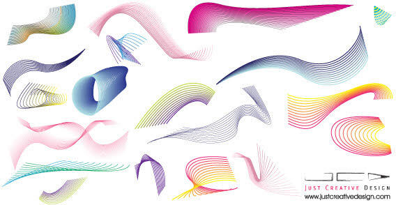 Multicolored Flowing Curves