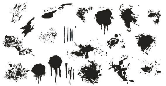 Paint Splatters Free Vector