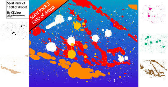 Colorful Ink Splatter Vector