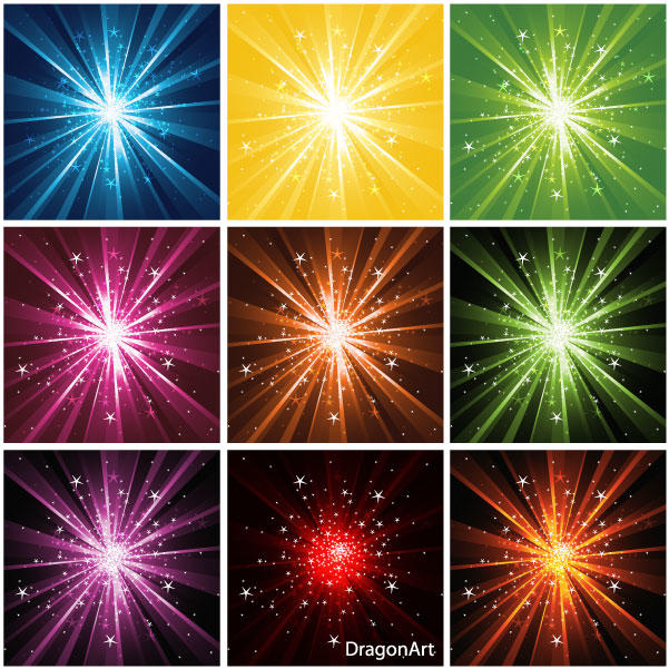 Light Rays Sparkles Background 