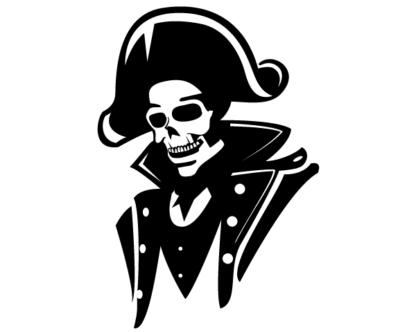 Admiral Skull Vector Image