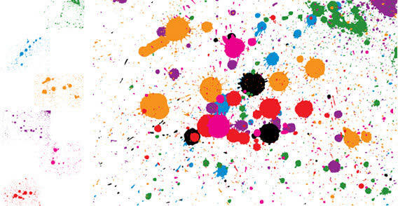 Ink Spray Splatter Vector