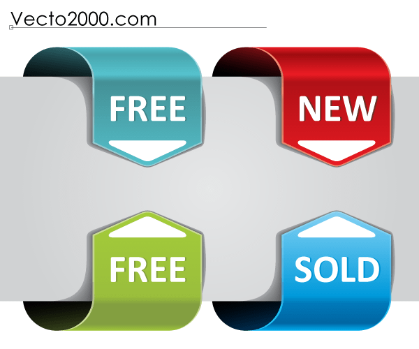 Set of Web Arrows Pointing Vector