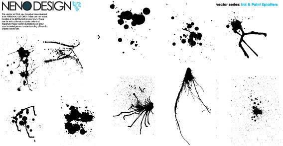 Splashed Splatter Vector