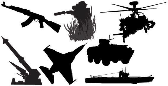 Military vehicles free vector