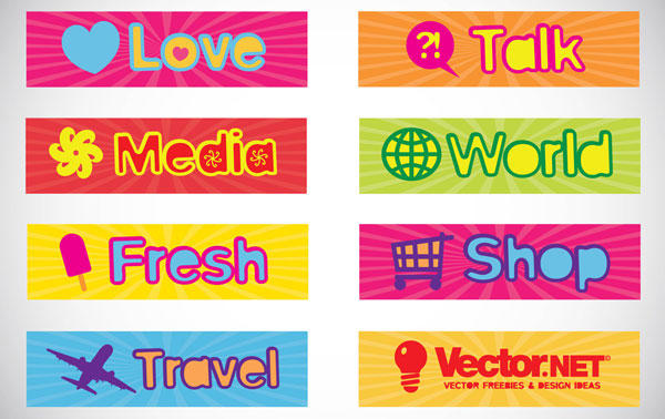 Dive into the Banners Vector: An Abstract & Colorful Design Fiesta