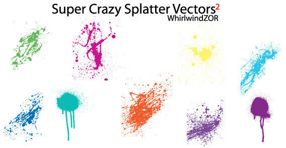 Crazy Splatter Free Vector