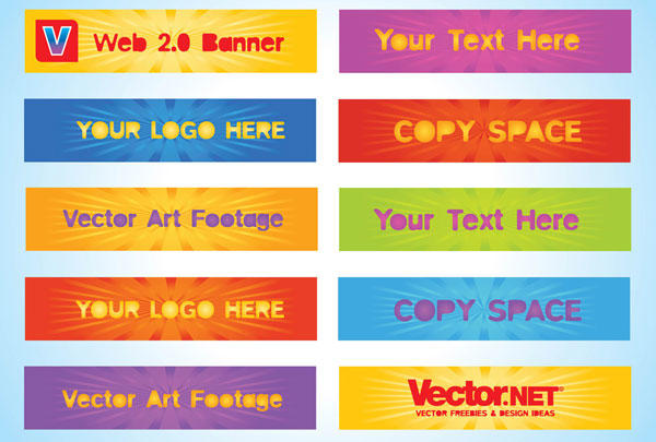 Dive into the Banners Vector: An Abstract & Colorful Design Fiesta