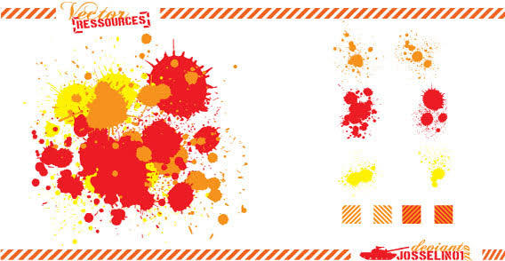 Paint Drops Splatter Vector