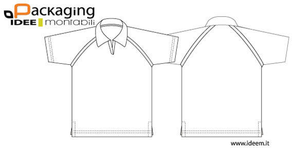 Collar T-shirt Template Vector