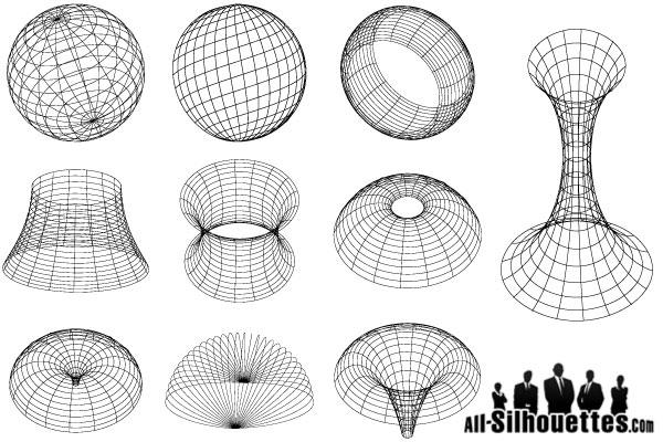 Free Vector 3D Geometric Models Shapes