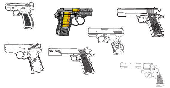 Guns Vector Art