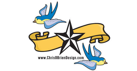 Star banner free vector
