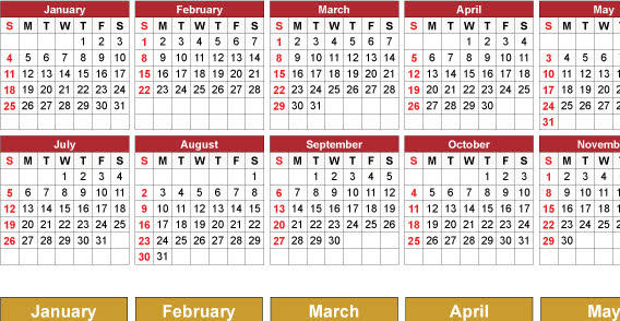 2009 Vector Calendar