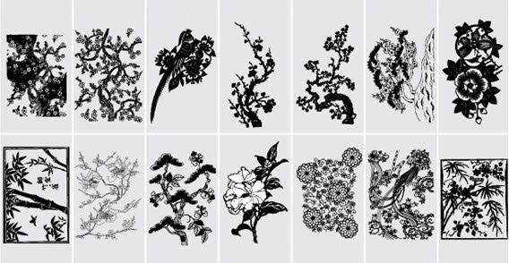 Free Vector Flowers Silhouettes