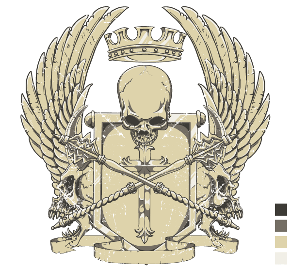 Free Vector Crest T-Shirt Design