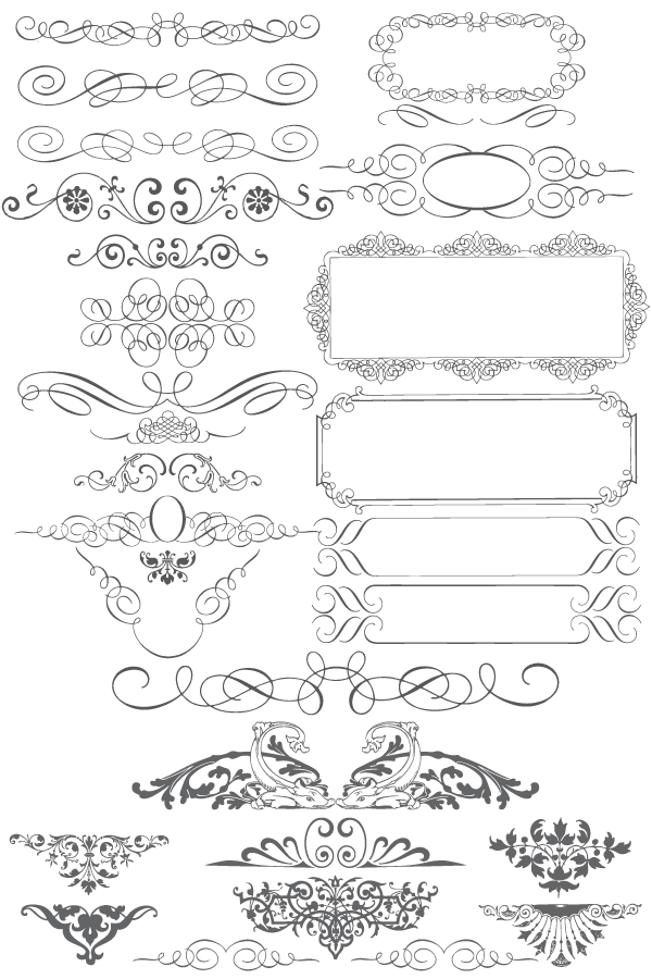 Free Vector Ornaments Calligraphic Elements