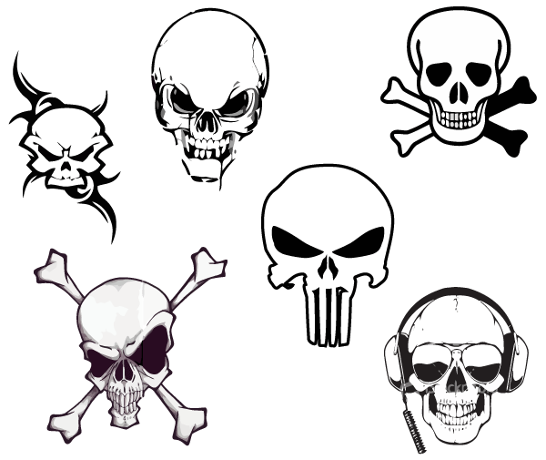 Vector Skulls Free