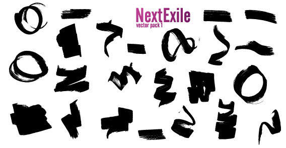 Paint Strokes Free Vector