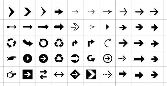Arrows Symbols & Icons Vector