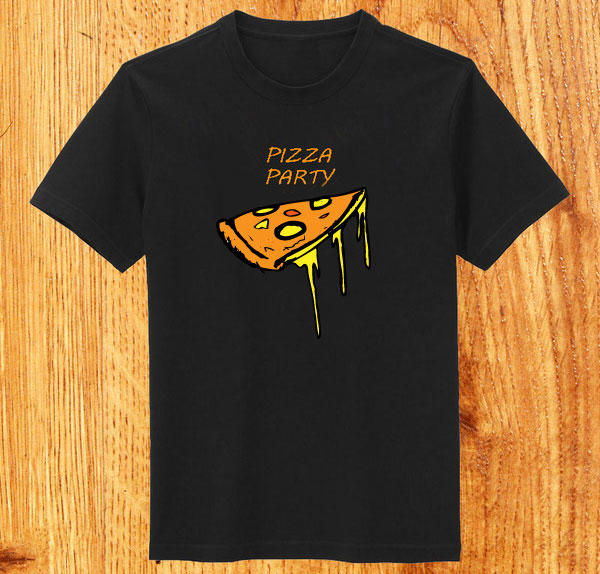 Funky Pizza T-shirt Design Vector