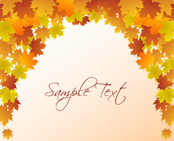 Autumn Leaves Background Vector