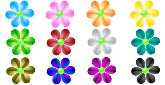 Free Glass Flowers Vector