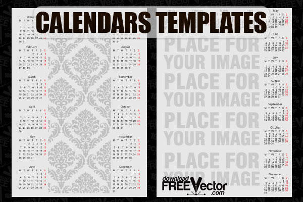 Free Vector Calendars Templates