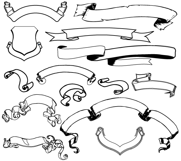 Ribbon Banner Free Vector Pack