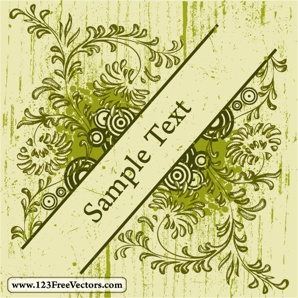 Free Vector Vintage Floral Text Frame