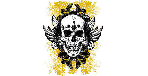 Grunge skulls