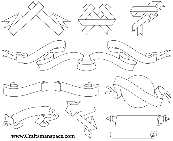 Ribbons and Scrolls Free Vector Pack