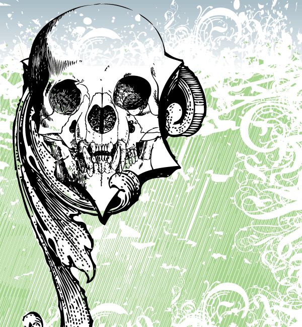 Free Money Skull Vector
