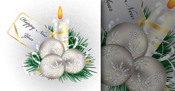 December Vector Christmas Greeting Card