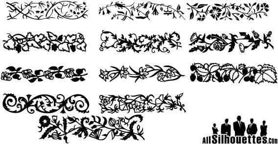 Free Floral Decorative Border Vector Designs