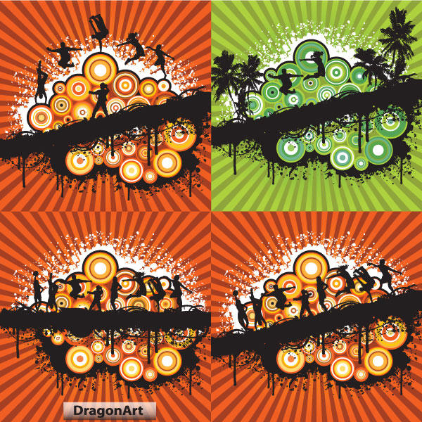 Retro Grunge Dance Vector
