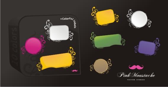 Colorful Vector Labels