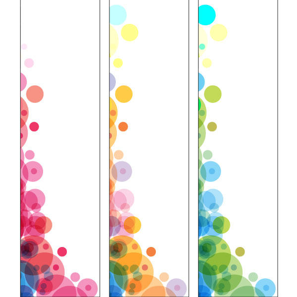 Abstract Colorful Circle Banner Designs Vector Free