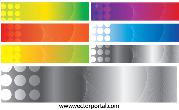 Free Vector Colorful Halftone Banner Design