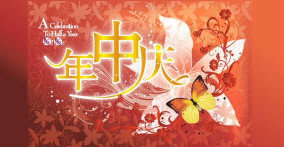 Flower Background Vector with Butterfly