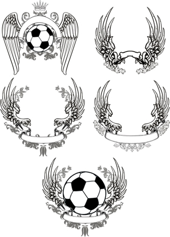 Scrolled Wings Designs