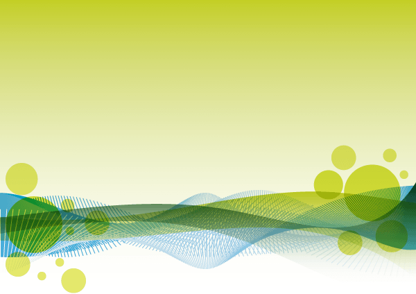 Orbs and Wavy Lines Vector Background