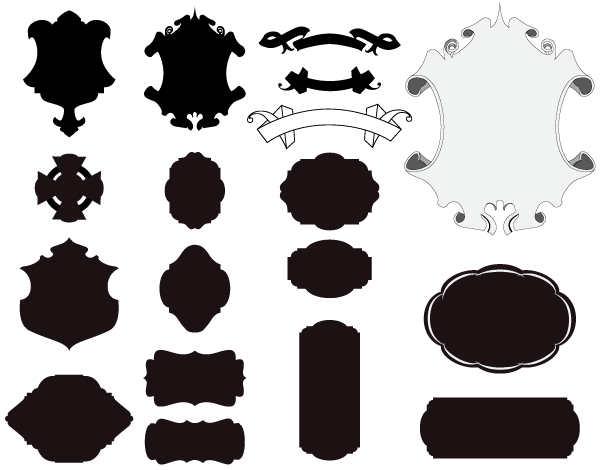 Free Vector Cartouches and Scrolls