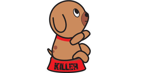Cartoon dog free vector