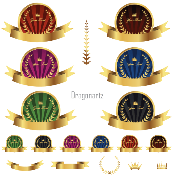Gold Label Free Vector Illustration