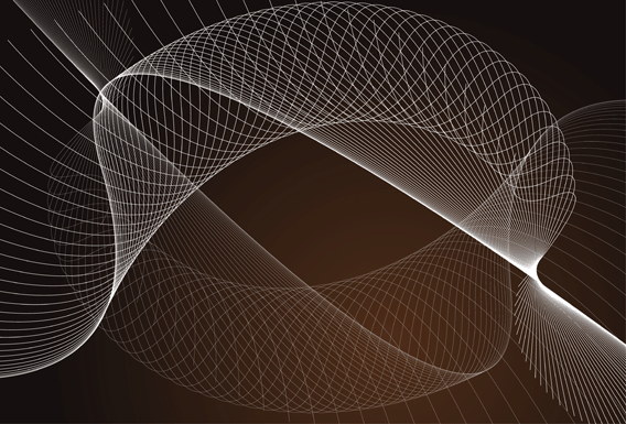 Abstract Flowing Curves Vector Background