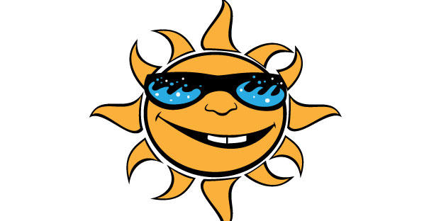 Sun with Glasses Vector