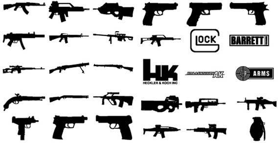 Free Vector Graphics Guns