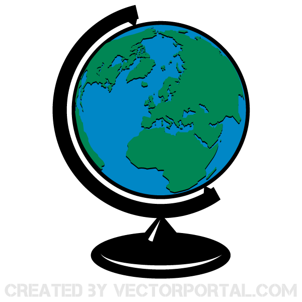 Earth Globe Vector Clip Art